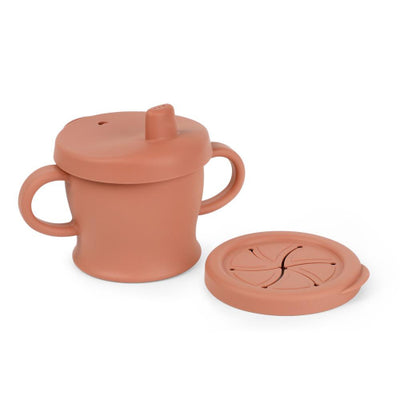 Haakaa Silicone Sip-N-Snack Cup – 2-in-1 Sippy & Spillproof Snack Cup (8oz)