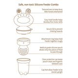 Freeze-N-Feed Mini Combo – Silicone Fresh Food Feeder + Mini Pineapple Nibble Tray