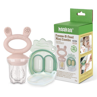 Freeze-N-Feed Mini Combo – Silicone Fresh Food Feeder + Mini Pineapple Nibble Tray
