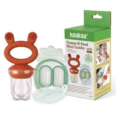 Freeze-N-Feed Mini Combo – Silicone Fresh Food Feeder + Mini Pineapple Nibble Tray