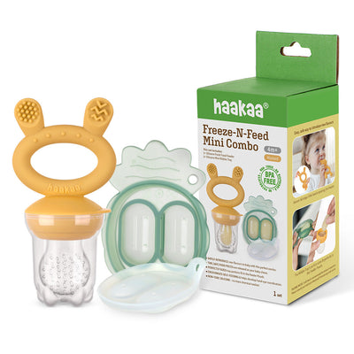 Freeze-N-Feed Mini Combo – Silicone Fresh Food Feeder + Mini Pineapple Nibble Tray