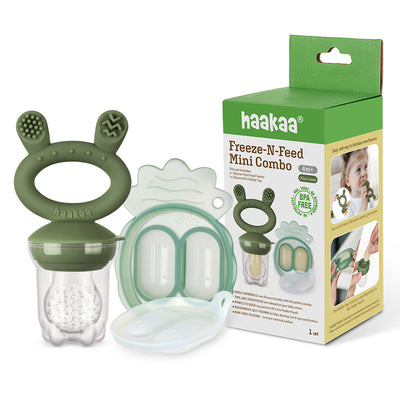 Freeze-N-Feed Mini Combo – Silicone Fresh Food Feeder + Mini Pineapple Nibble Tray