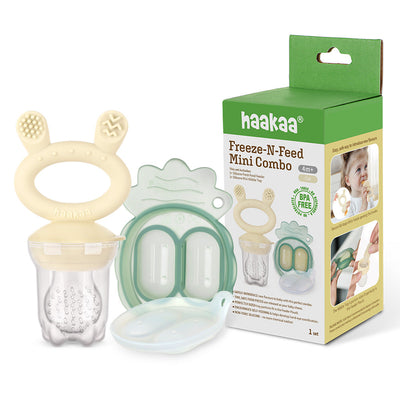 Freeze-N-Feed Mini Combo – Silicone Fresh Food Feeder + Mini Pineapple Nibble Tray