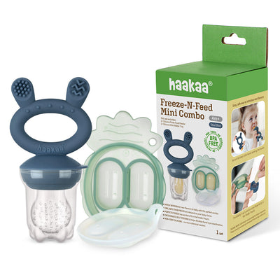 Freeze-N-Feed Mini Combo – Silicone Fresh Food Feeder + Mini Pineapple Nibble Tray