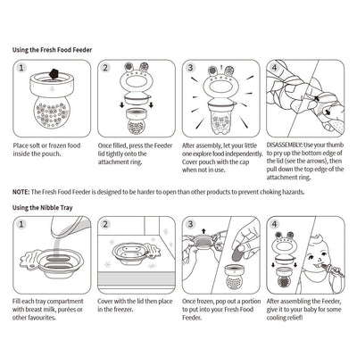 Freeze-N-Feed Mini Combo – Silicone Fresh Food Feeder + Mini Pineapple Nibble Tray