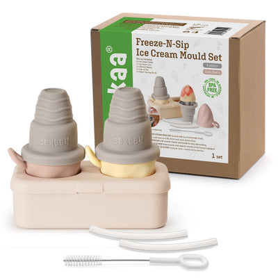 Haakaa Freeze-N-Sip Ice Cream Mould Set – Silicone Homemade Popsicle & Frozen Treat Maker (3+ Years)