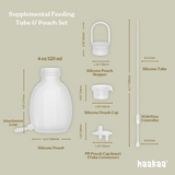 Supplemental Feeding Tube & Pouch Set – 120ml Silicone Breastfeeding Support System