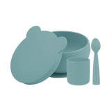 Silicone Suction Bowly & Mini Cup Set with Lid – 100% Food-Grade (450ml + 180ml)