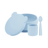 Silicone Suction Bowly & Mini Cup Set with Lid – 100% Food-Grade (450ml + 180ml)