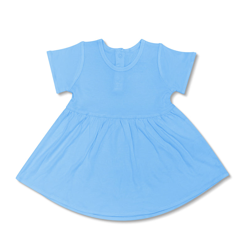 Bamboo Blend Dress - Baby Blue 2T / Baby Blue Bamboo Blend Dress - Baby Blue 2T / Baby Blue