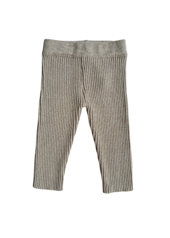 Baby Rib Leggings - Heather Beige