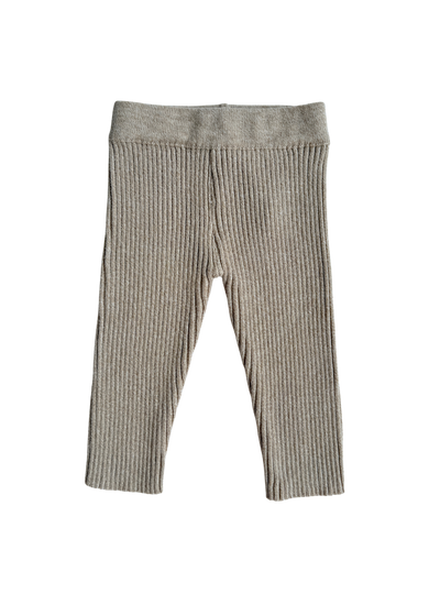 Baby Rib Leggings - Heather Beige
