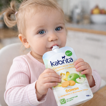 Kabrita Banana, Biscuits And Apple Puree With Sweet Goat Milk Cream 100G (300100)