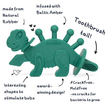 Dibly Green Dinosaur Teether