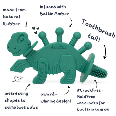 Dibly Green Dinosaur Teether