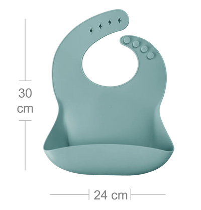Roll-Up Silicone Baby Bib – Food-Grade Soft Waterproof Bib for BLW