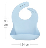 Roll-Up Silicone Baby Bib – Food-Grade Soft Waterproof Bib for BLW