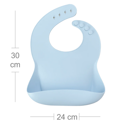Roll-Up Silicone Baby Bib – Food-Grade Soft Waterproof Bib for BLW