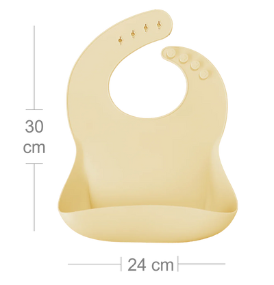 Roll-Up Silicone Baby Bib – Food-Grade Soft Waterproof Bib for BLW