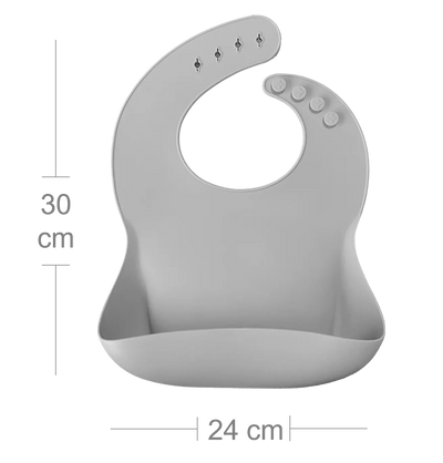 Roll-Up Silicone Baby Bib – Food-Grade Soft Waterproof Bib for BLW