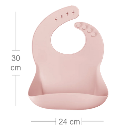 Roll-Up Silicone Baby Bib – Food-Grade Soft Waterproof Bib for BLW
