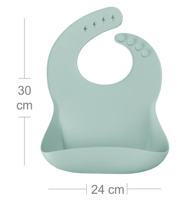 Roll-Up Silicone Baby Bib – Food-Grade Soft Waterproof Bib for BLW