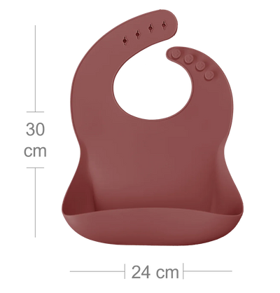 Roll-Up Silicone Baby Bib – Food-Grade Soft Waterproof Bib for BLW