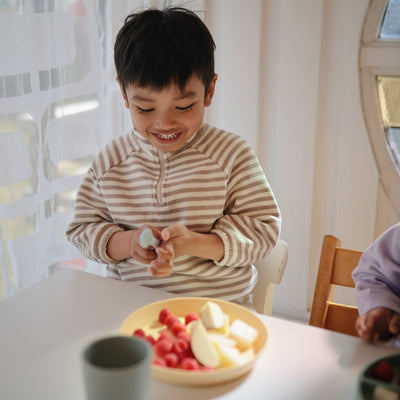 Mushie Round Dinnerware Plates – Non-Toxic Baby Plate Set