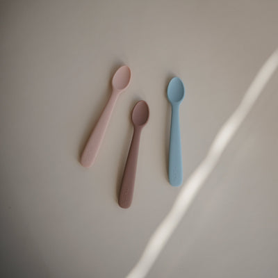 Mushie Silicone Feeding Spoons – Soft-Tip Baby Spoons