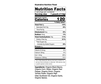 Petite Palates 6-Pack Organic Black Bean and Veggie Pouches