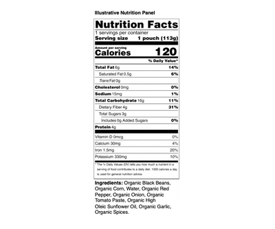 Petite Palates 6-Pack Organic Black Bean and Veggie Pouches