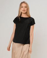 MARION Maternity & Nursing Shell Top – Elegant Wool Blend Breastfeeding Top for Work & Everyday