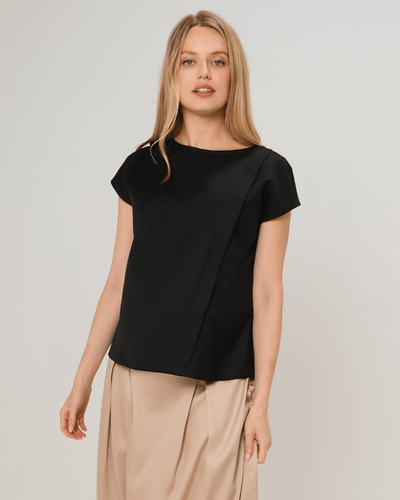 MARION Maternity & Nursing Shell Top – Elegant Wool Blend Breastfeeding Top for Work & Everyday