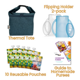 Flipping Holder Gift-Ready Travel Bundle – Food Pouch & Juice Box Holder Set