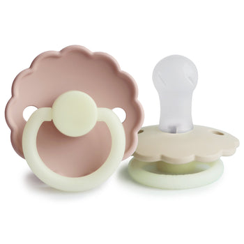 FRIGG Daisy Night Glow Silicone Pacifier – SilkySoft™ Glow-in-the-Dark Pacifier