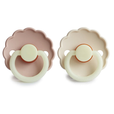 FRIGG Daisy Night Glow Rubber Pacifier – Natural Latex Glow-in-the-Dark Pacifier