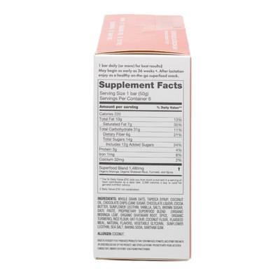 BOOBIE Bar – Lactation Bar with 6 Milk-Boosting Superfoods
