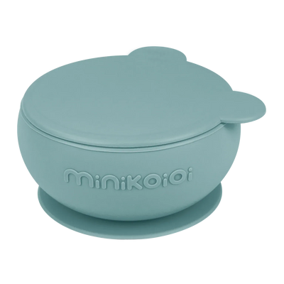 Stay-Put Silicone Suction Bowl with Lid