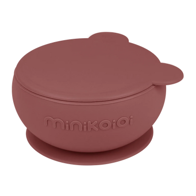Stay-Put Silicone Suction Bowl with Lid