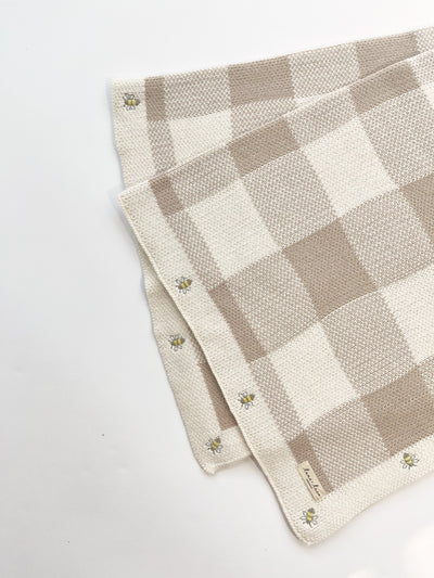 Busy Bee Gingham Baby Blanket