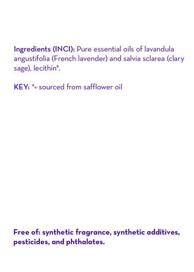 California Baby Calming Essential Oil Blend – Lavender & Clary Sage Aromatherapy Oil