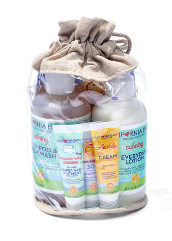 California Baby Calming Baby Gift Set – Lavender Skincare Essentials for Newborn & Sensitive Skin