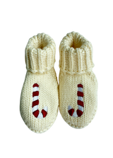 Candy Cane Embroidered Booties
