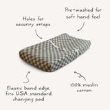 Mushie Extra Soft Muslin Changing Pad Cover
