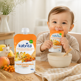 Kabrita Multi-grain pudding with sea buckthorn, fruit and goat cream Pouch 100 g