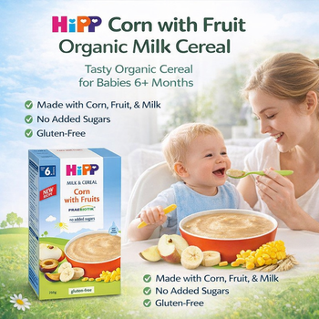 HiPP Corn With Fruit Organic Milk & Cereal 250G (2953)