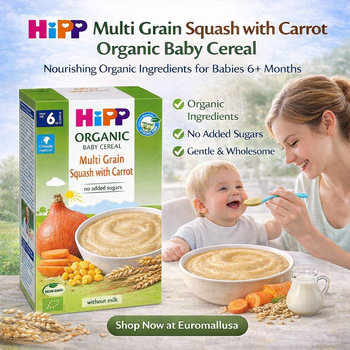 HiPP Multi Grain Squash With Carrot Organic Baby Cereal 200 G (2897)