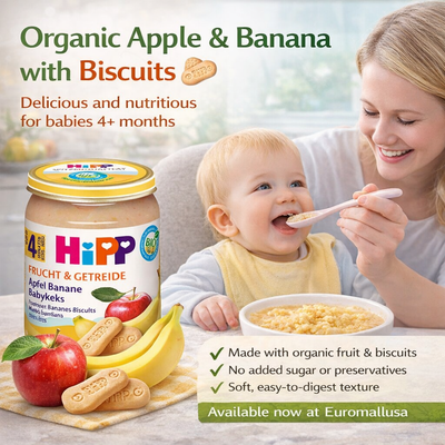 HiPP Apple And Banana With Biscuits Puree 190G (4710)