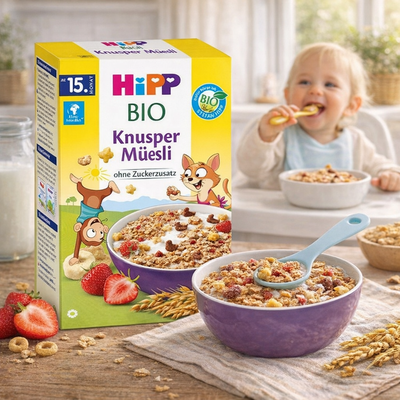 HiPP Crispy Cereal with Bananas and Strawberries 200 g (3534-01)