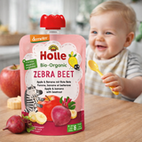 Holle Zebra Beet – Pouch Apple & Banana With Beetroot 100 G (150004)